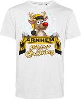 T-shirt Arnhem | Foute Kersttrui Dames Heren | Kerstcadeau | Vitesse supporter | Wit | maat XS