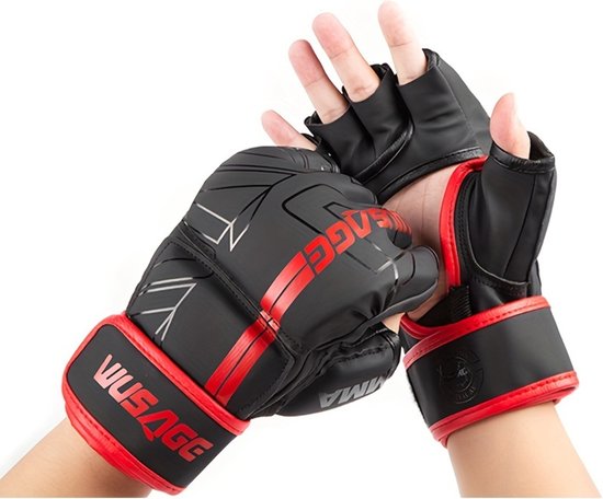Livano Gants MMA - Gloves - Gants de Sparring - Hommes - Femmes - Grappling - Gants de boxe - Zwart