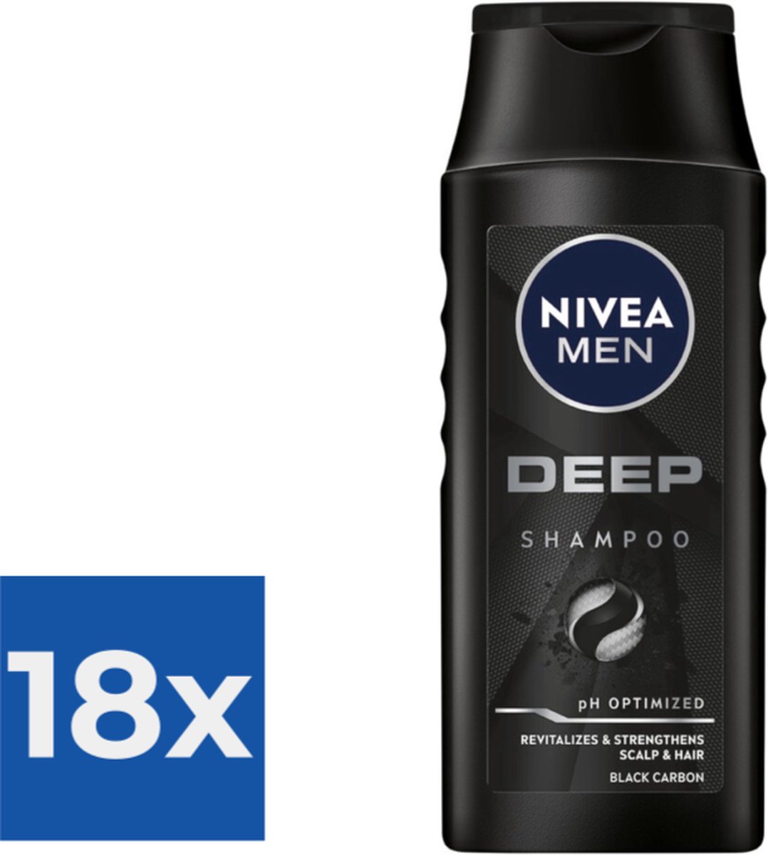Goedkoopste NIVEA Men Deep Shampoo - 250 ml - Voordeelverpakking 18 stuks