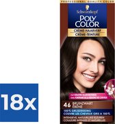 Schwarzkopf Poly Color Creme Haarverf 46 Bruinzwart - 1 stuk - Voordeelverpakking 18 stuks