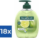 Palmolive Handzeep Hygiëne-Plus Anti Bacterieel - Limoen - 300 ml - Voordeelverpakking 18 stuks