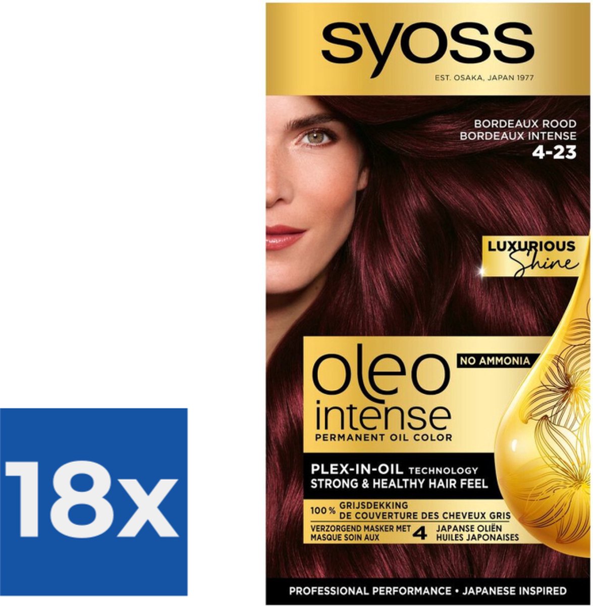 Syoss Oleo Intense - Haarverf - 4-18 - Mokka Bruin - 115ml x 18