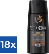 Axe Dark Temptation Deodorant Vapo 150 Ml (man) - Voordeelverpakking 18 stuks