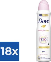 Dove - Spray anti-transpirant Invisible Care Floral Touch 150 ml - Pack économique 18 pièces