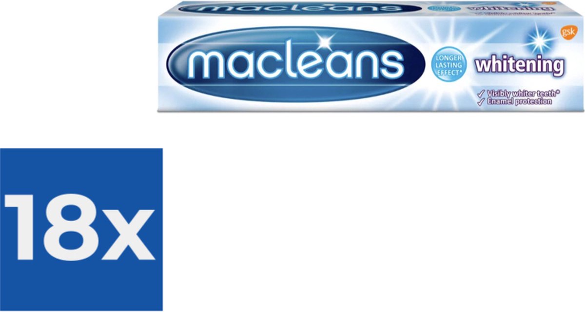 Macleans Tandpasta - Whitening 100 ml - Voordeelverpakking 18 stuks