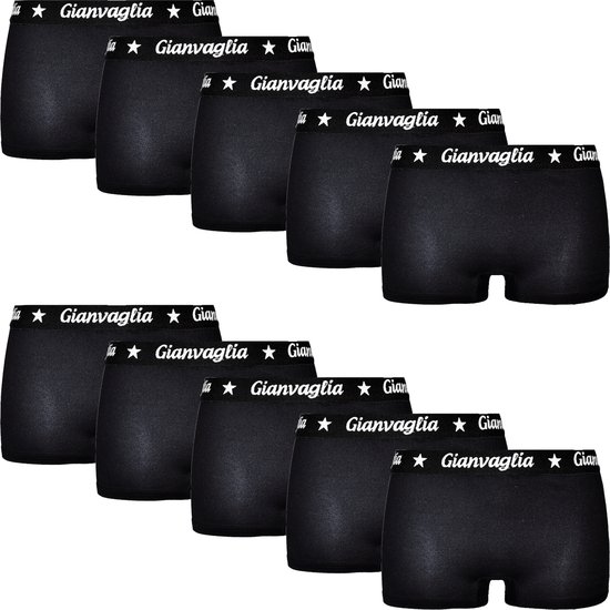Gianvaglia 10-pak dames shorts - Black - XXL - Zwart
