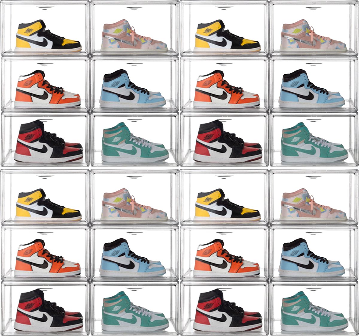 Stackkicks Premium Sneakerbox Schoenenbox Transparant - Stapelbaar & Universeel - 20 stuks