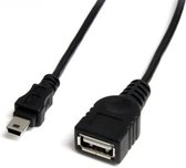 DW4Trading Kabel USB Mini B Male naar USB A Female - 15 cm - OTG
