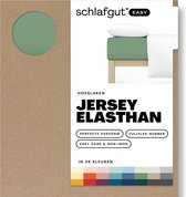 schlafgut Easy Jersey Elasthan Hoeslaken XL - 180x200 - 200x220 665 Green Mid