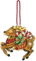 Dimensions Reindeer Ornament - Borduurpakket - 8 x 8 cm - DIY pakket volwassenen