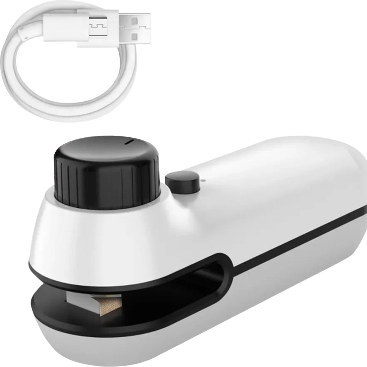 Luxevo Hand Sealer - Plastic Zakjes Sluiter - Duurzaam Ontwerp - Draagbaar - Wit