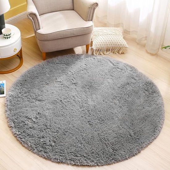 LIULA Roze Bloem Kids Tapijt, Rond 80 cm Gebied Tapijt voor Speelkamer