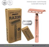Safety Razor Rosé Goud Rose Gold - 5 scheermesjes - Zero Waste - Duurzaam - Scheren