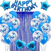 Verjaardag versiering - slingers verjaardag - Happy Birthday Slinger & Ballonnen - Folieballonnen letters - Helium ballonnen - Versiering & decoratie verjaardag - Ballonnen Blauw