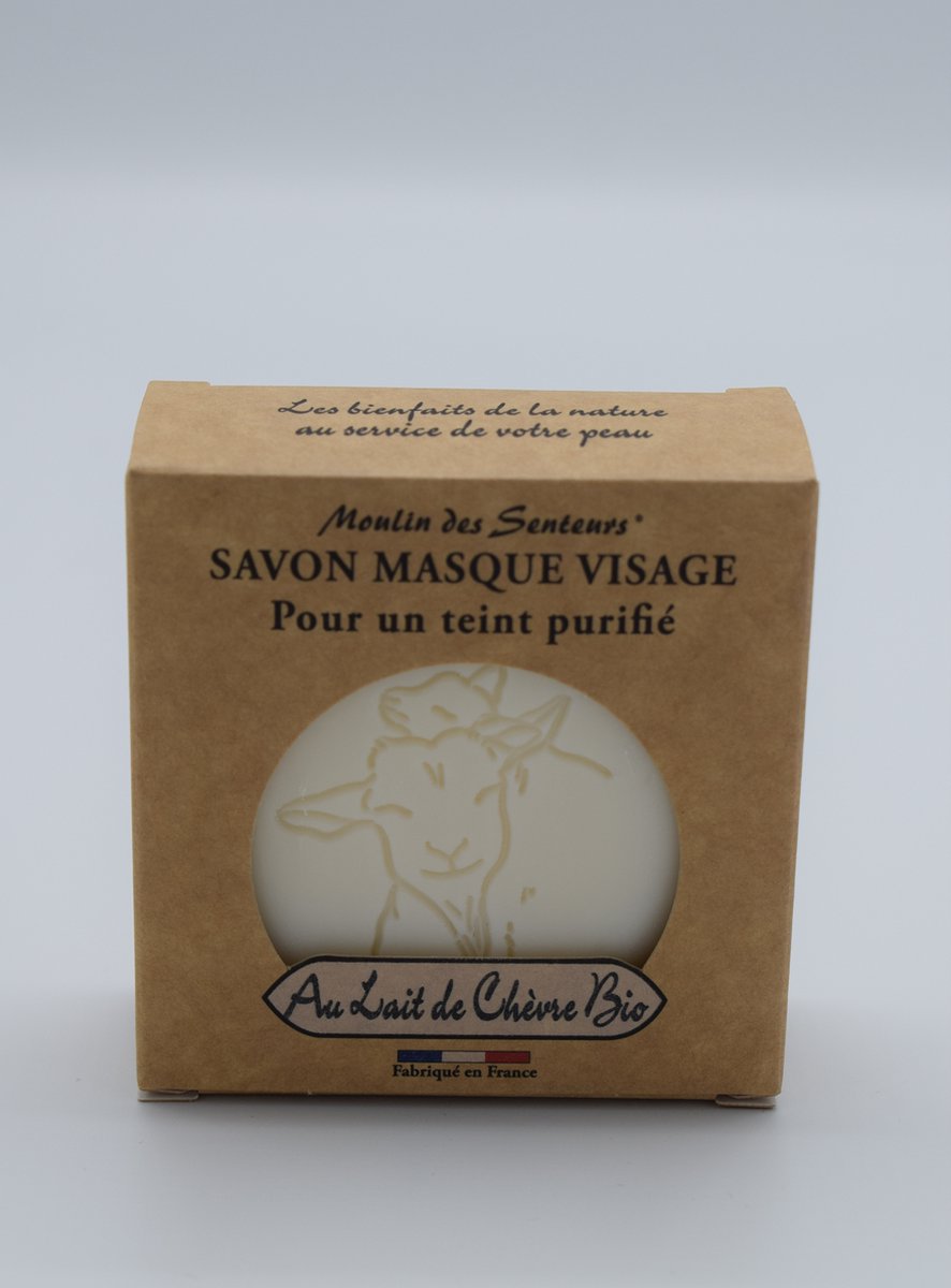 Biologische geitenmelk maskerzeep 100 gram - vaste zeep - Moulin des senteurs