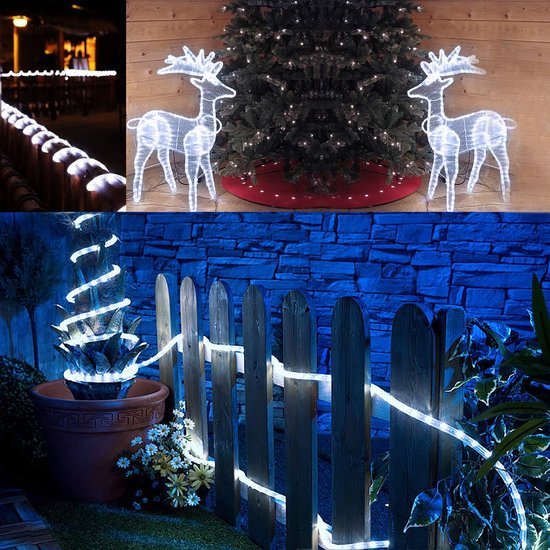 20 Meter LED Lichtslang Lichtketting Buiten en Binnen LED Lichtslang Voor Kerstmis, bruiloften, festivals Koel Wit - belmarkt
