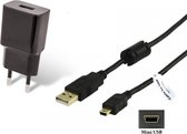 2A lader + 1,8m Mini USB kabel. Oplader en oplaadkabel geschikt voor o.a. Texas Instruments calculator TI-83, TI-83 + Plus, TI-84 + Plus, TI-84 + C, TI-84 + CE, TI-84 + SE, TI-84x, TI-86, TI-89, TI-89 Titanium, TI-Nspire / CAS / CX