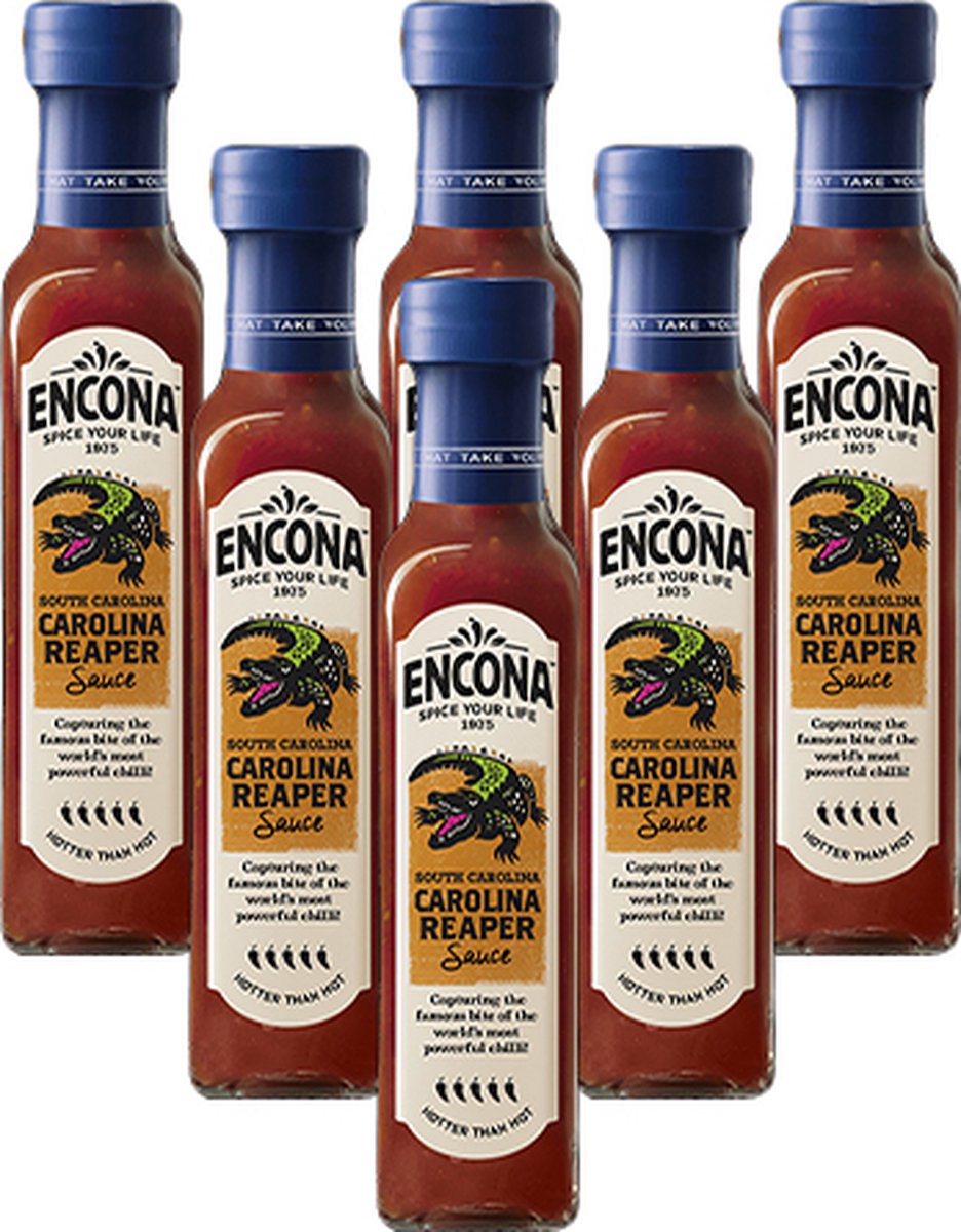 Encona - South Carolina Carolina Reaper Sauce - 6x 142ml