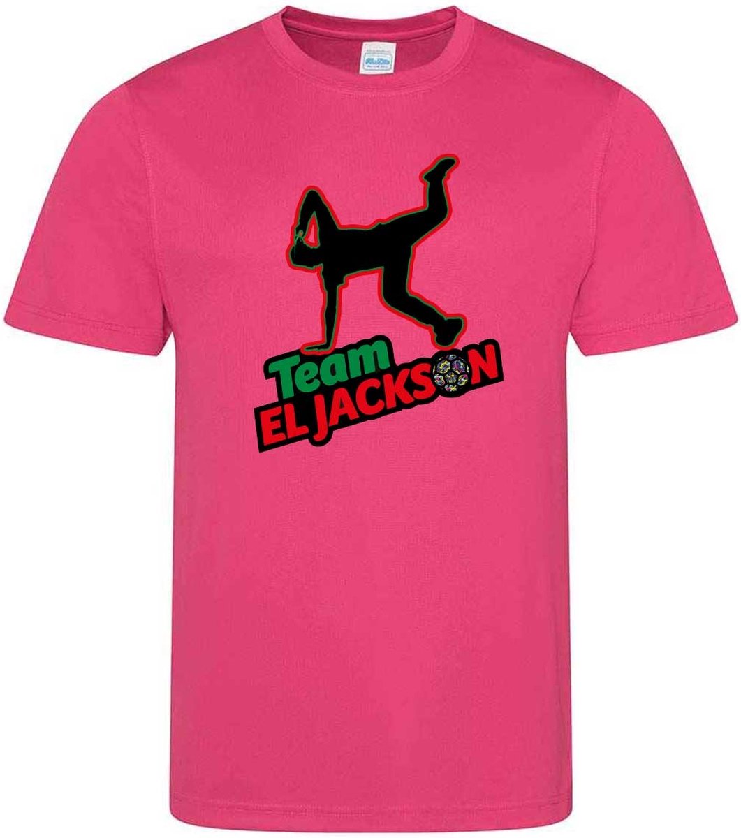 El Jackson T-Shirt - FLOWER PINK - (164-XXL) - VOETBALTSHIRT - SPORTSHIRT