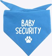 Honden bandana Baby Security blauw - hond - bandana - baby - blauw - baby oppas