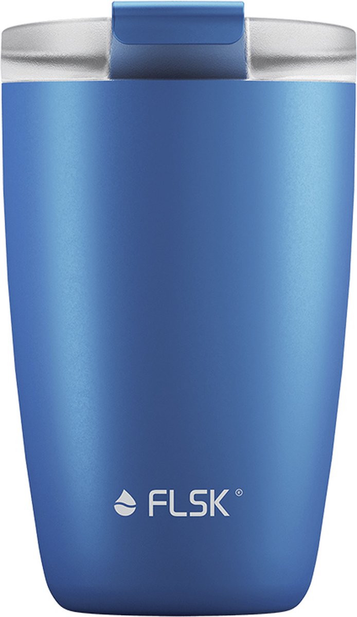 FLSK CUP Koffie to Go Beker - Vaatwasmachinebestendig - 350 ml - Ice Blauw