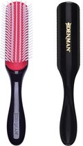 Curly Hair Brush D3 (Black & Red) 7 Row Styling Brush for Detangling, Separating, Shaping and Defining Curls - For Women and Men