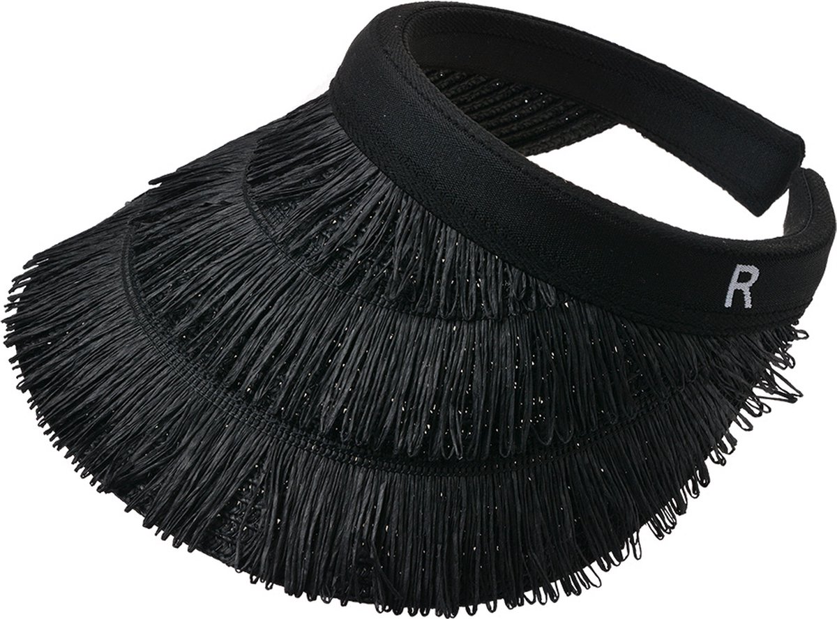 Juleeze Zonneklep one size Zwart Papierstro