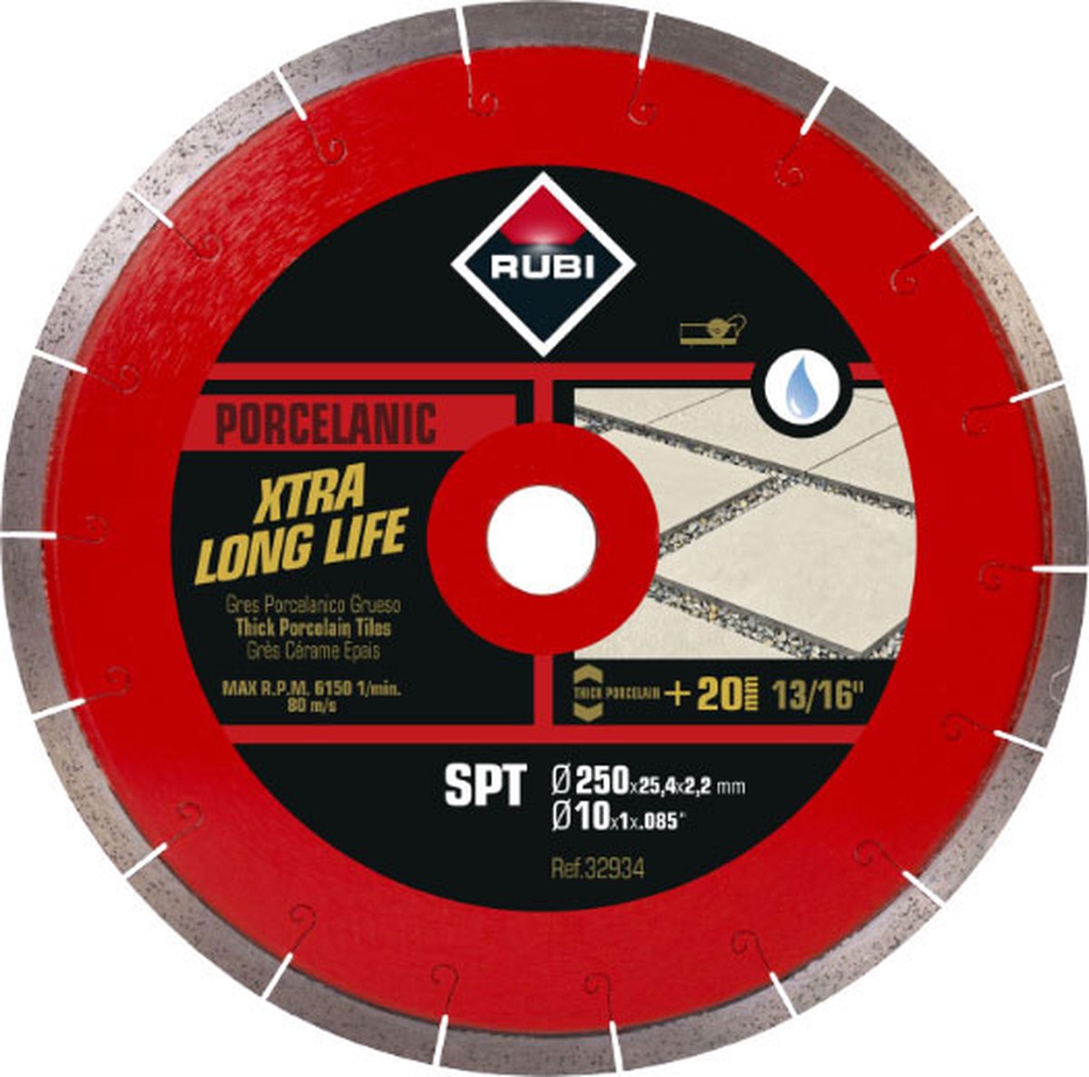 Rubi Diamantzaagblad SPT 250 Premium 250 x 25,4 mm - Diamantschijf