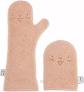 Nifty - Baby Shower Glove met washandje/Lange Washand - Washandjes - Baby Washandje - Roze Combi deal