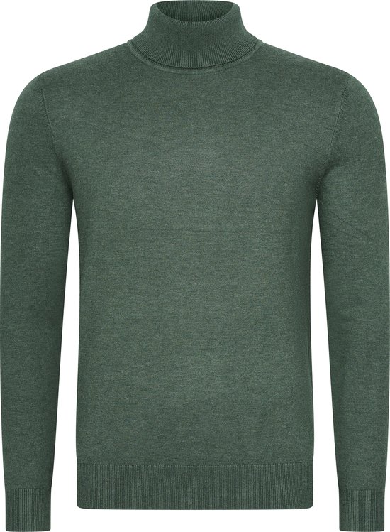 Mario Russo Coltrui - Trui Heren - Sweater Heren - Coltrui Heren - XXL - Eend Groen
