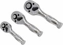 Powerbuilt Stubby Ratchet Set, 2 piezas, carraca de 1/4 pulgadas y 3/4 pulgadas, reversible de 72 dientes, espacios reducidos, liberación rápida - 640927
