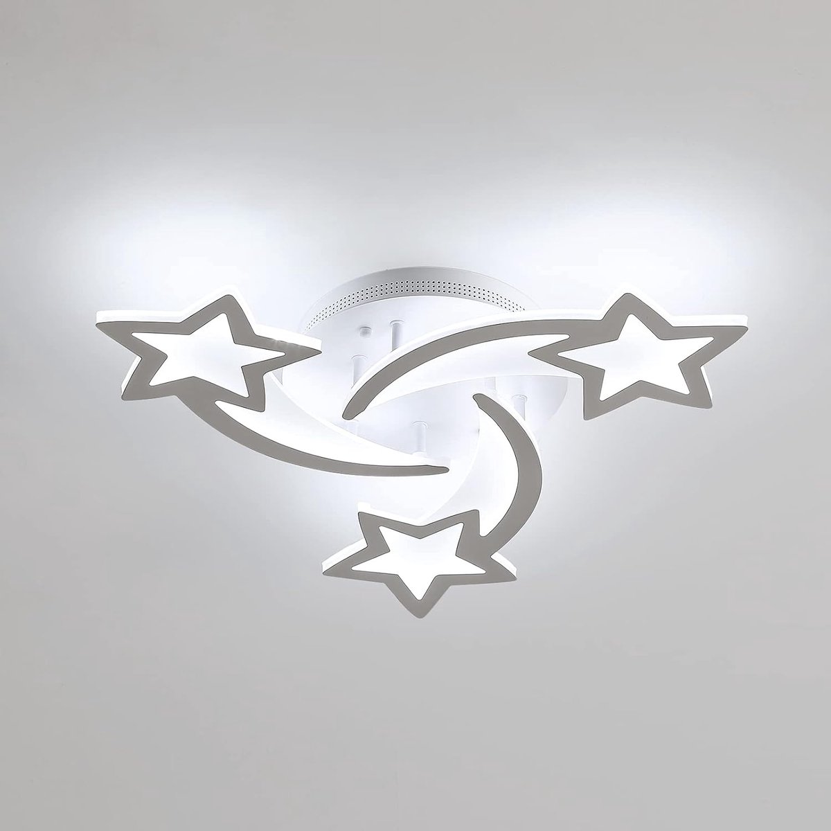 Goeco Plafondlamp - kinderkroonluchter - moderne - LED - 38W - koel wit - 6500K - 53cm