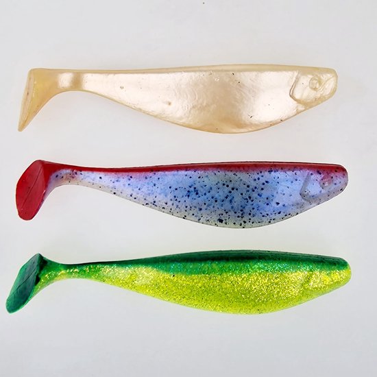 3x Shad 15cm - 6 inch assortiment C in diverse kleuren uit Amerika | bol