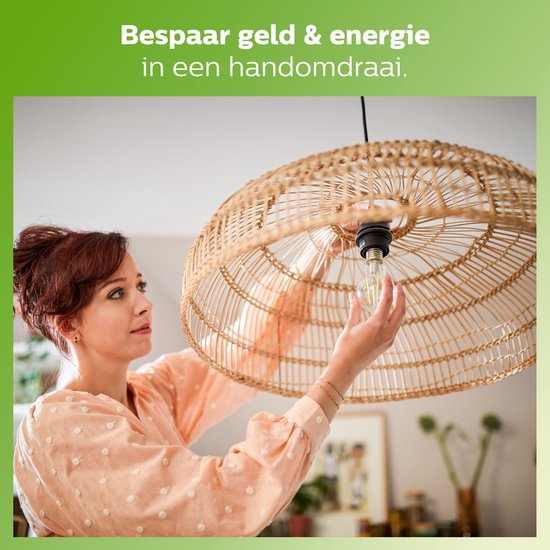 Lampe LED Philips SceneSwitch - Dépolie - 60 W - E27 - Dimmable - Lumière Warmwit - 4 pièces
