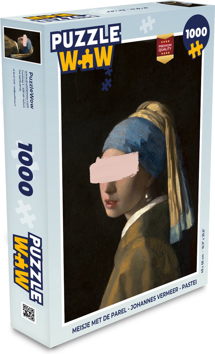 Puzzel Meisje met de parel - Johannes Vermeer - Pastel - Legpuzzel - Puzzel 1000 stukjes volwassenen