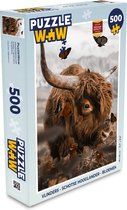 Puzzle Papillons - Highlander écossais - Fleurs - Planet'Puzzles - Puzzle 500 pièces