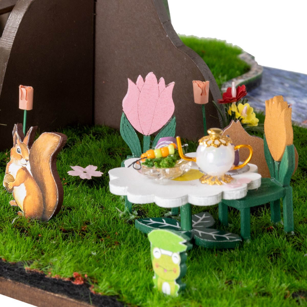 Book Nook Boomhut - Miniatuur Bouwpakket Volwassenen - Creatief - Hout - DIY Poppenhuis - Hobby - Jongens / Meisjes - Crafts&Co — afbeelding 11