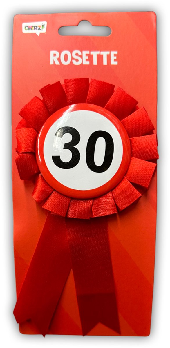 Rozet 30 jaar - Verjaardag - Verkeersbord - Button