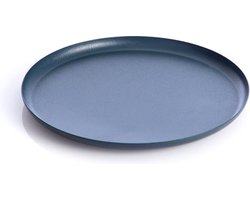 XLBoom Bao Tray Small Ø 25 cm Blue - Design serveerschaal van roestvrij staal - Verkrijgbaar in Soft Black | Matt Black | Soft Copper | Red | Green - Luxe dienblad voor tafel & interieur