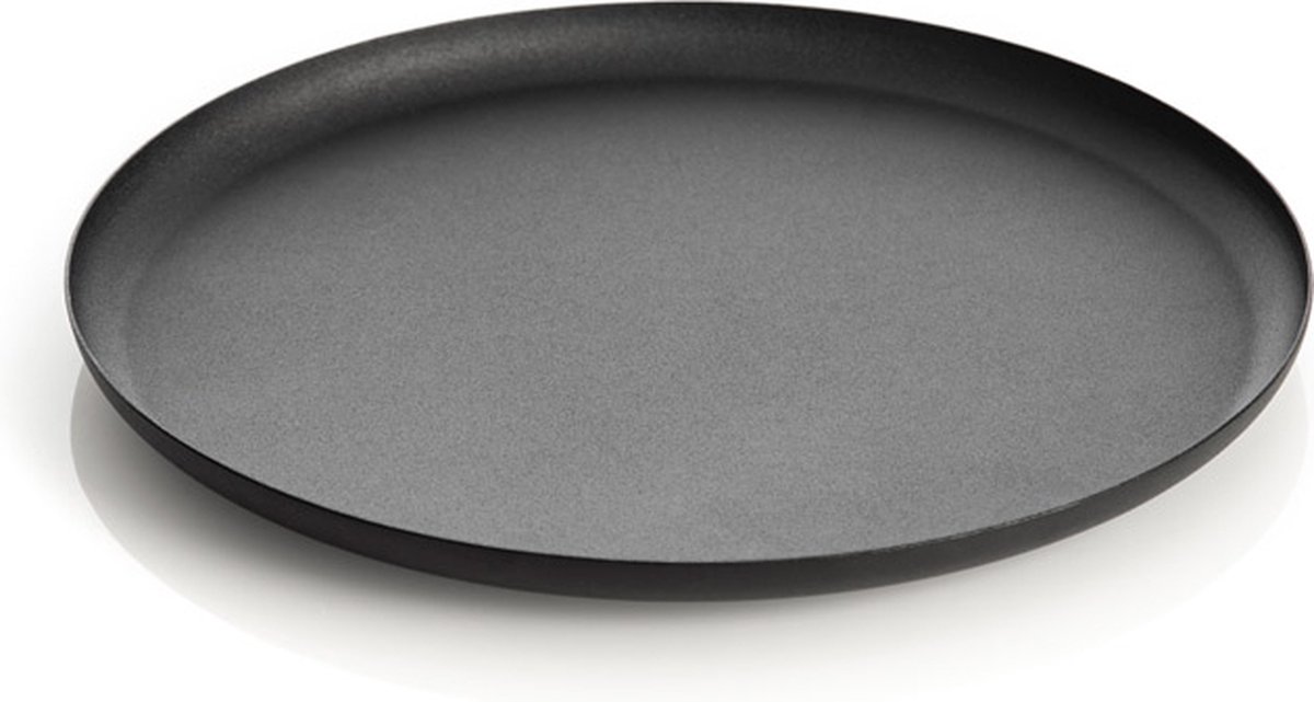 XLBoom Bao Tray Small Ø 25 cm Matt Black - Design serveerschaal van roestvrij staal - Verkrijgbaar in Soft Black | Matt Black | Soft Copper | Red | Green - Luxe dienblad voor tafel & interieur