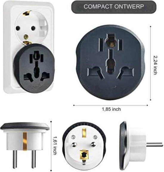 Uk Stekker Reisstekker Engeland Reisstekker UK naar EU 1 stuk
