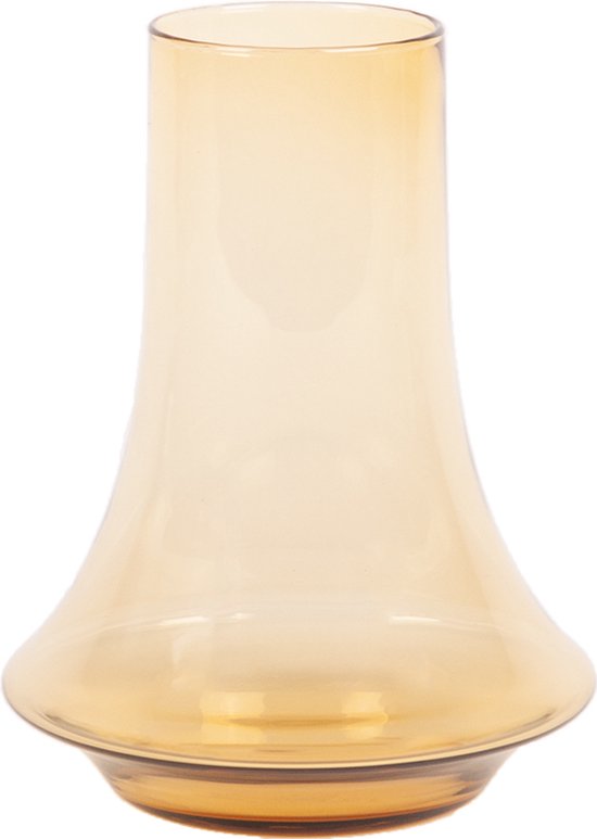 XLBoom Spinn Vaas Large - Glas - Voor Binnen - Licht Amber - 24 × 24 × 31 cm