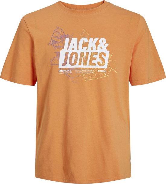 JACK & JONES Jortampa AOP Branding Tee Ss Crew Jnr T-shirt voor jongens, Laurel Wreath, 128