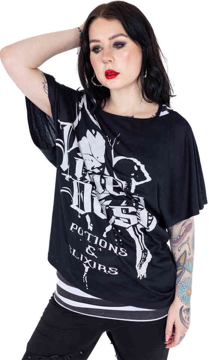 Heartless - Pixie Potions Twin Top - L - Zwart