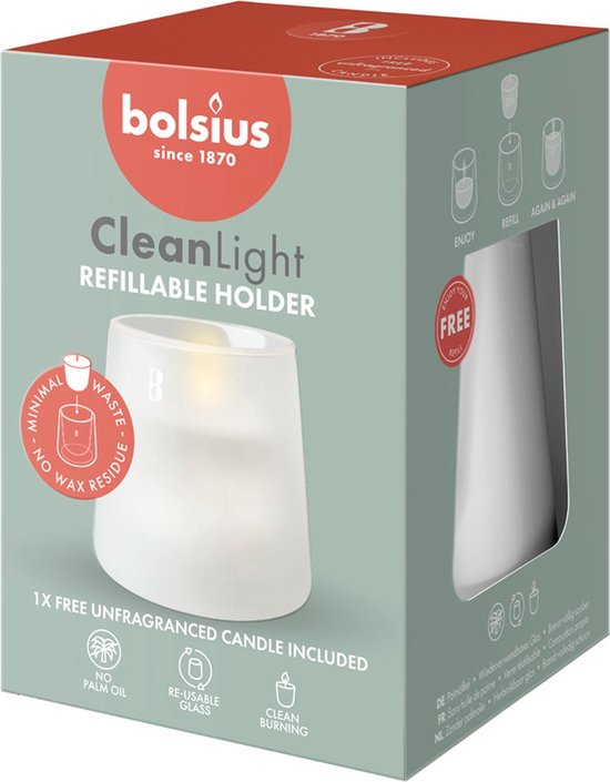 Bolsius Clean Light Refillable Holder Zero 1ST