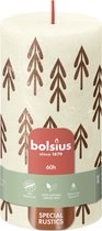 Bolsius Rustiek printed stompkaars 130/68 Soft Pearl