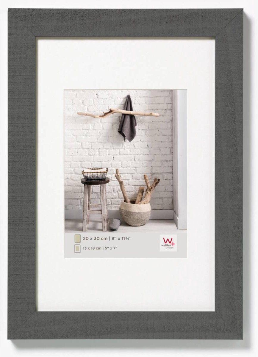 Walther Home - Houten lijst - Fotoformaat 20x30 cm - Grijs