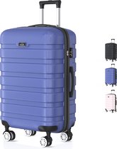 Voyagoux® REVELATION - Bagage à main Valise de voyage - 39L - Valises - Valise de voyage à roulettes - Blauw - Serrure TSA