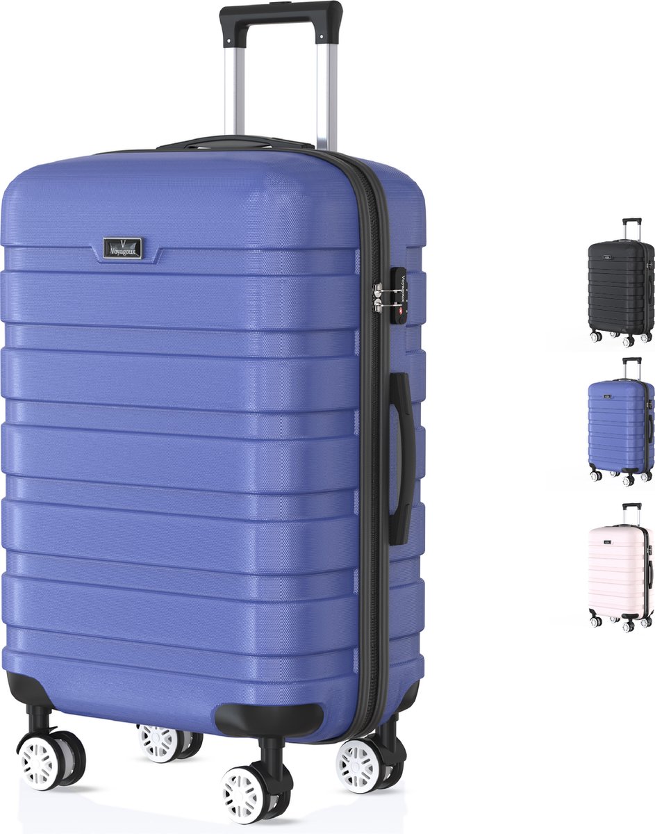 Voyagoux® REVELATION - Handbagage Reiskoffer - 39L - Koffers - Reiskoffer met wielen -Blauw - TSA Slot