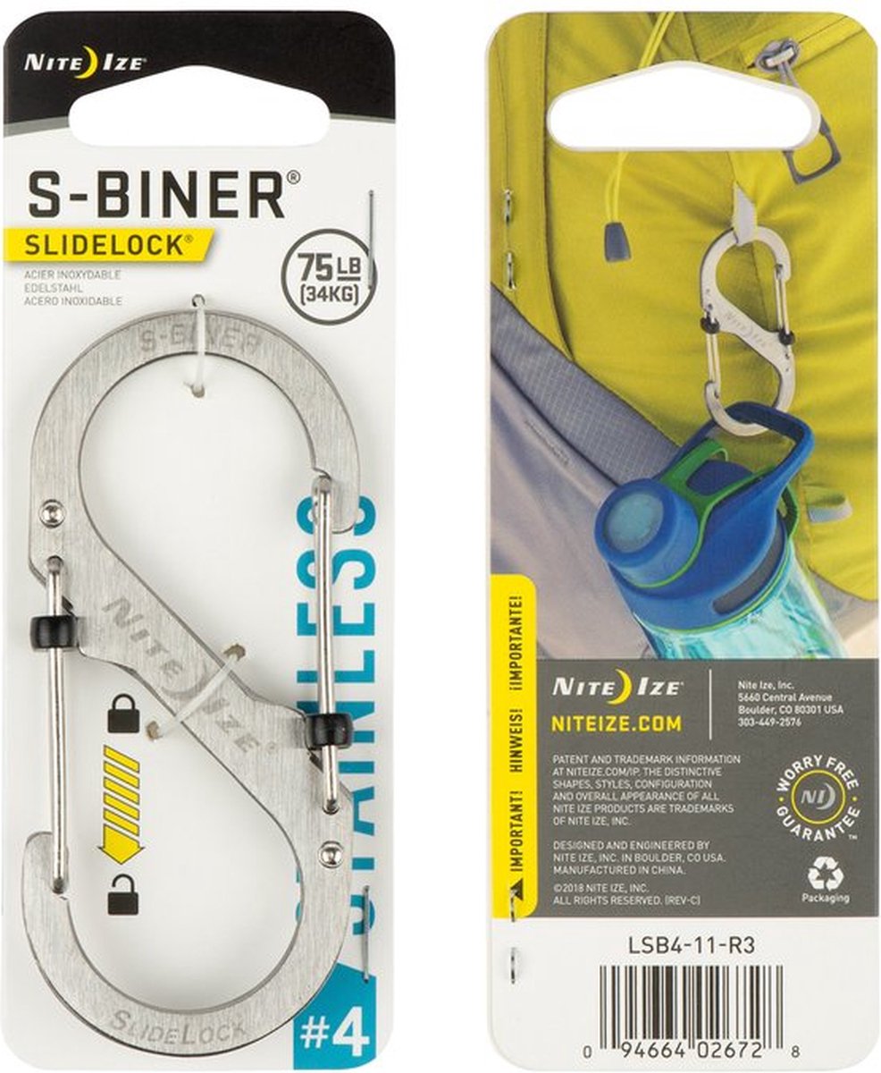 Nite Ize #4 Slidelock Ss Biner Niteize